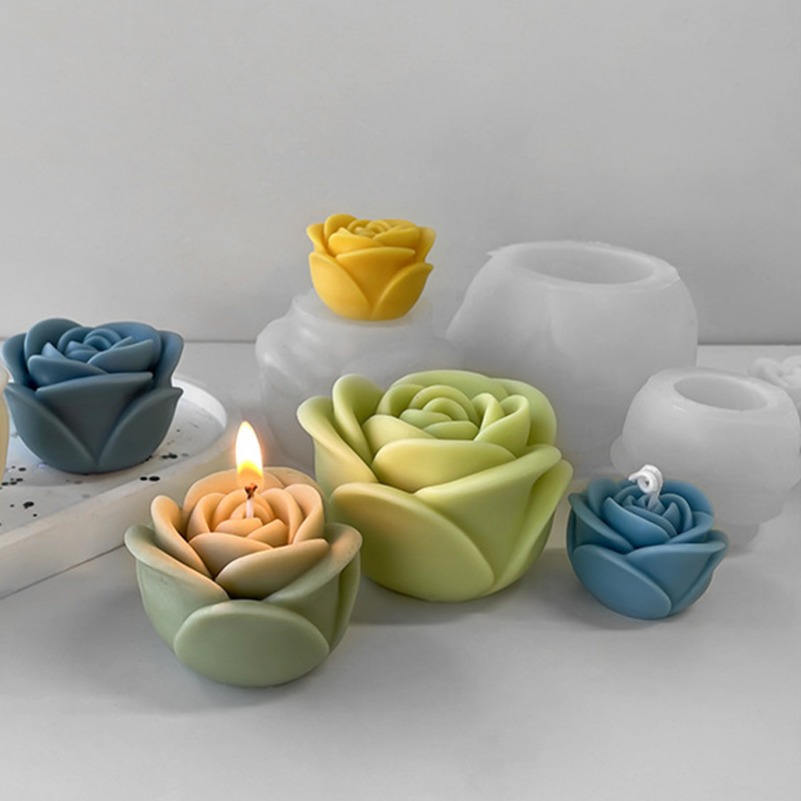 Candle Making For Beginners - 발렌타인 데이 장미꽃 실리콘 캔들 몰드