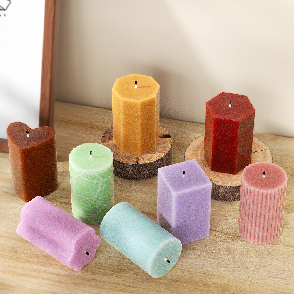 Candle Making For Beginners - 기하학 열 실리콘 몰드 양초 균열