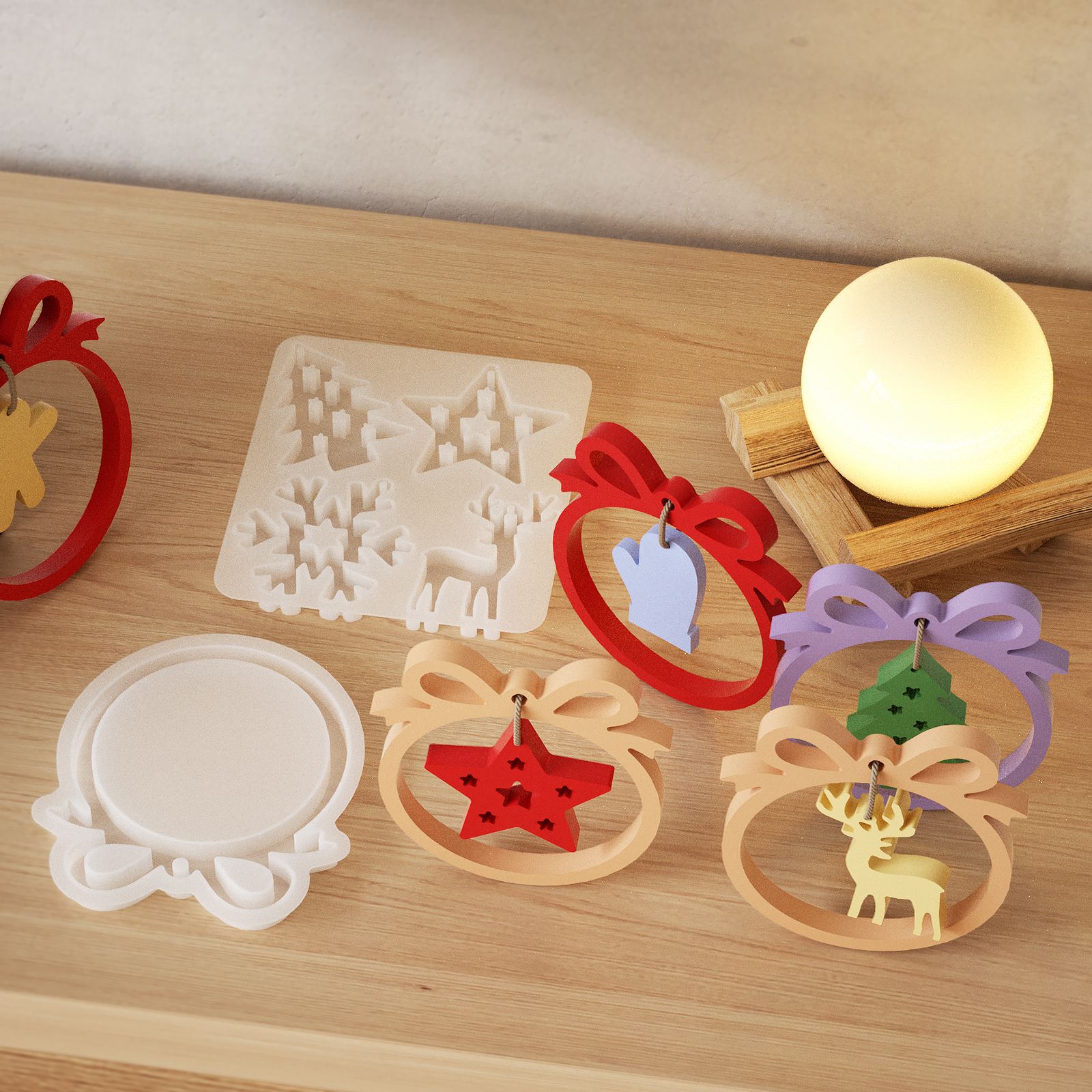 크리스마스 장식용 리본, 테이블 장식, 캔들 제작 등에 - Candle Making Moulds 리뷰 및 가격