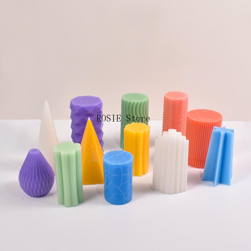 실린더 실리콘 양초 금형 DIY 스트라이프 양초 저녁  - Candle Making For Beginners 리뷰 및 가격