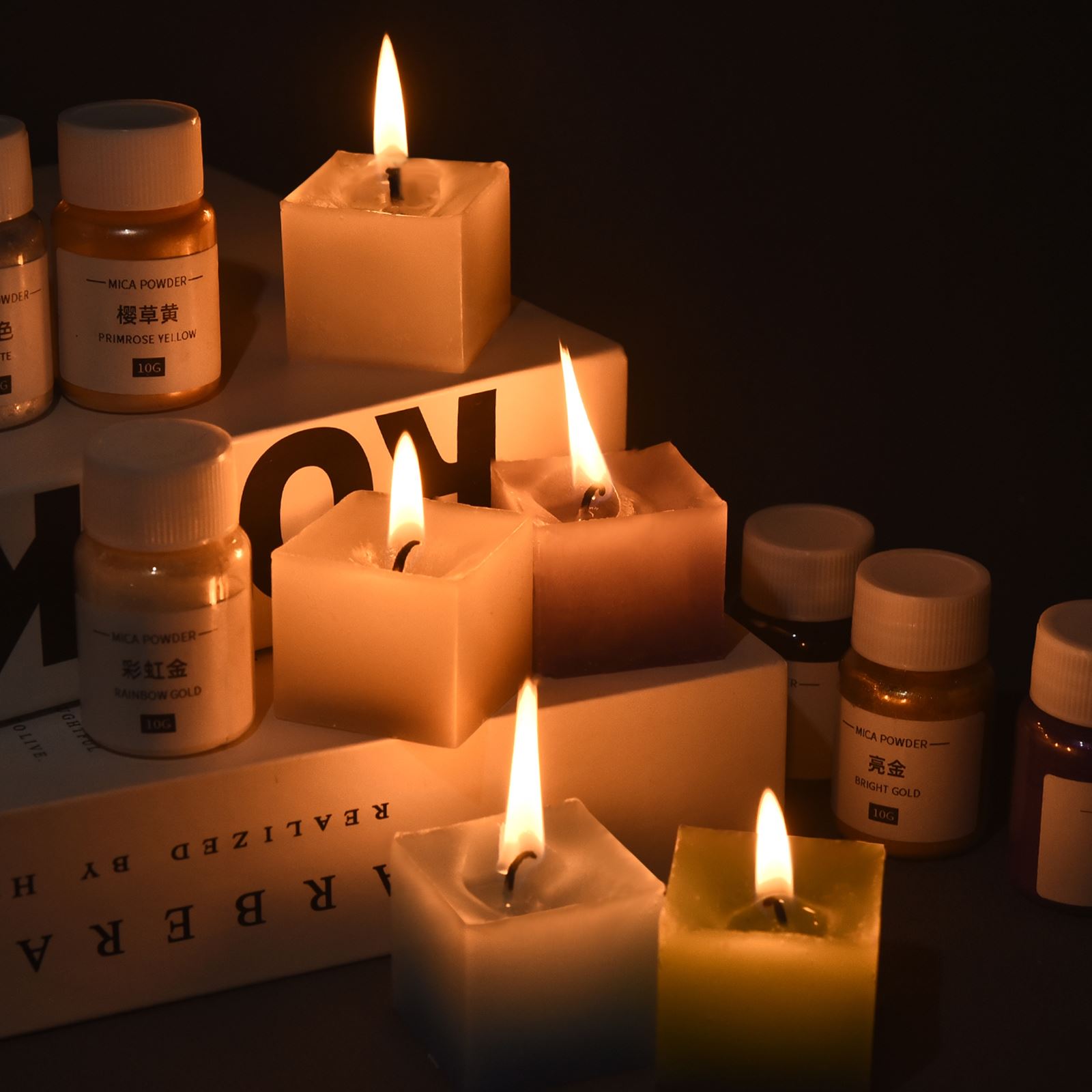 진주 광택 운모 분말 양초 안료 키트, 에폭시 송진 염 - Candle Dye Chip 리뷰 및 가격