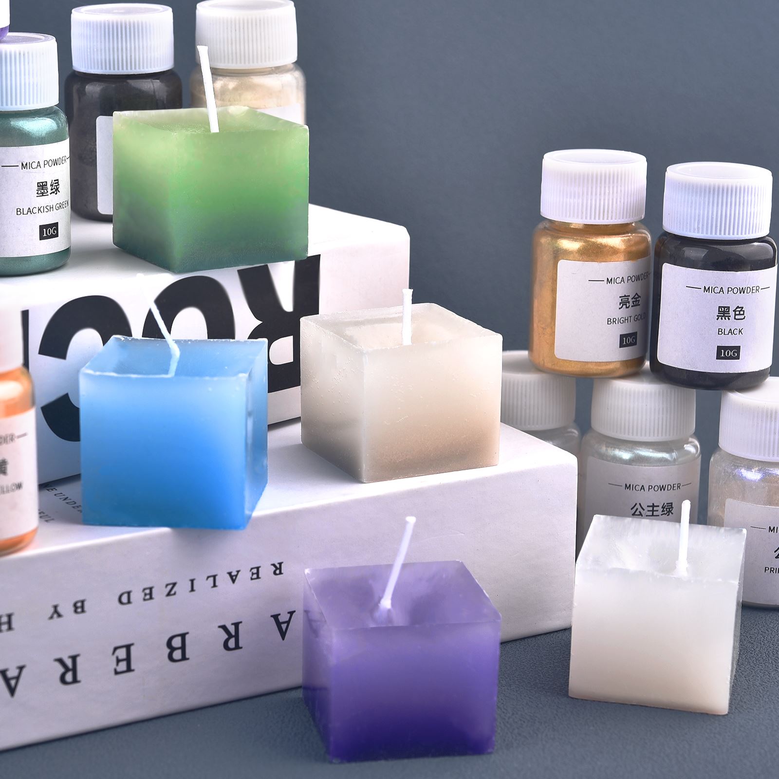 진주 광택 운모 분말 양초 안료 키트, 에폭시 송진 염 - Candle Dye Chip 리뷰 및 가격