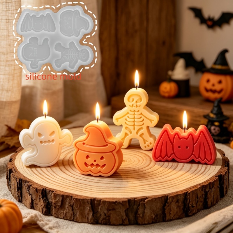 4구 실리콘 레진 몰드 세트 (DIY 점토 유령, 호박 - Candle Making Moulds 리뷰 및 가격
