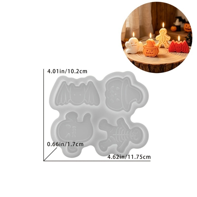 4구 실리콘 레진 몰드 세트 (DIY 점토 유령, 호박 - Candle Making Moulds 리뷰 및 가격